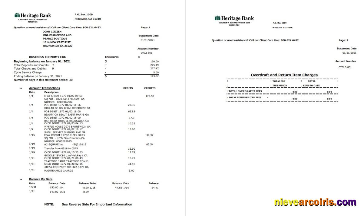 USA Heritage excel pdf